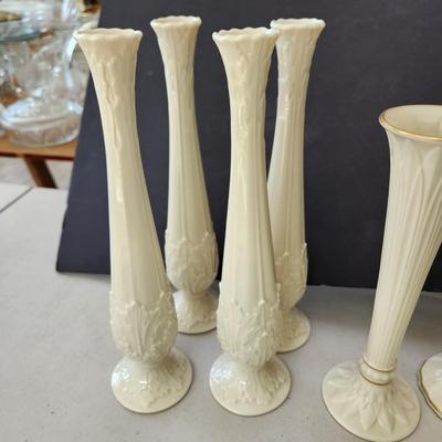Lot of 9 Lenox Flower Vases