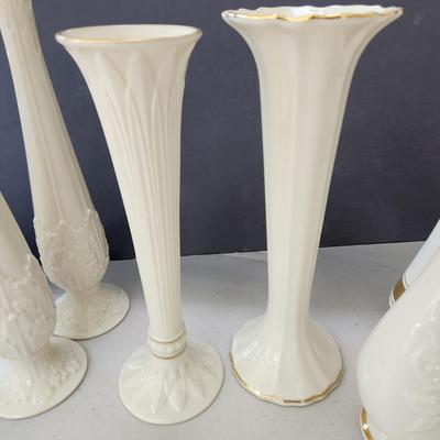Lot of 9 Lenox Flower Vases