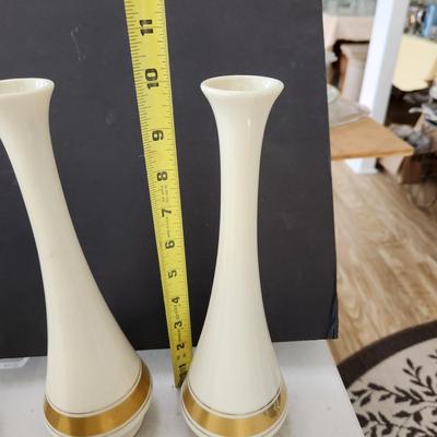 Lot of 9 Lenox Flower Vases
