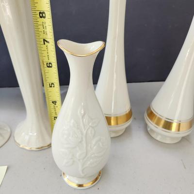 Lot of 9 Lenox Flower Vases