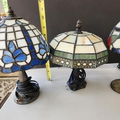 Lot of 4 Stained Glass Table Lamps