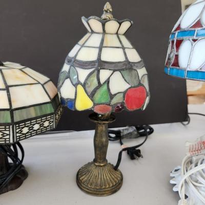 Lot of 4 Stained Glass Table Lamps