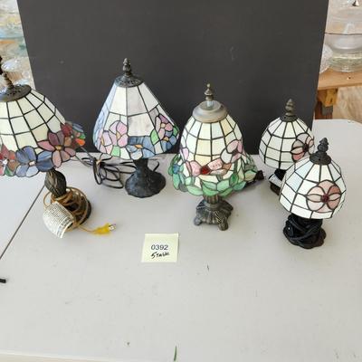 Lot of 5 Stained Glass Table lamps