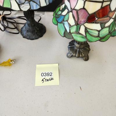 Lot of 5 Stained Glass Table lamps