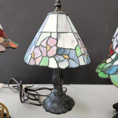 Lot of 5 Stained Glass Table lamps