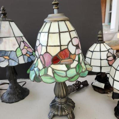 Lot of 5 Stained Glass Table lamps