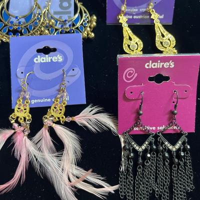 6 pair pierced earrings