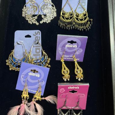 6 pair pierced earrings