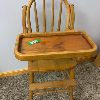 Antique Wood High Chair