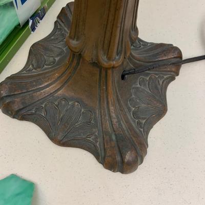 Early Antique Slag Glass Lamp