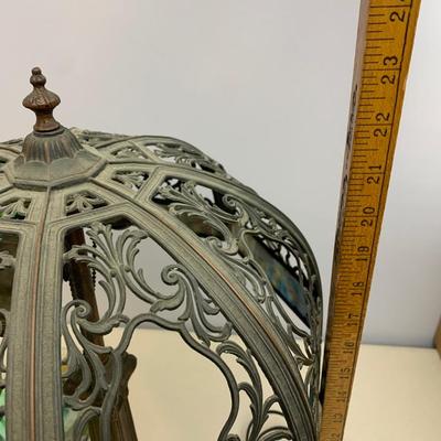 Early Antique Slag Glass Lamp