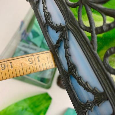 Early Antique Slag Glass Lamp