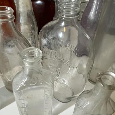 Lot 269 Lot of clear bottles