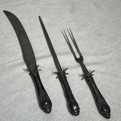 Lot 270 Silverplate carving set