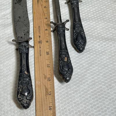 Lot 270 Silverplate carving set