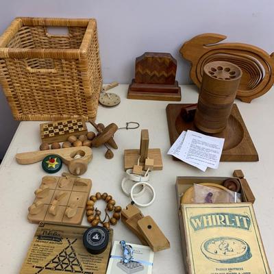 Vintage Wood Games Lot Some Handmade