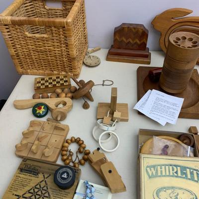Vintage Wood Games Lot Some Handmade