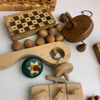 Vintage Wood Games Lot Some Handmade