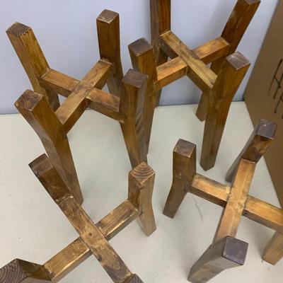 Wood Plant Stands Lot