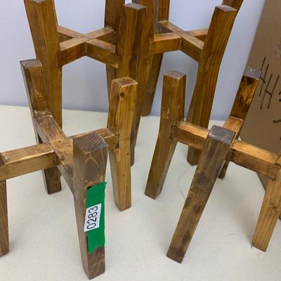 Wood Plant Stands Lot