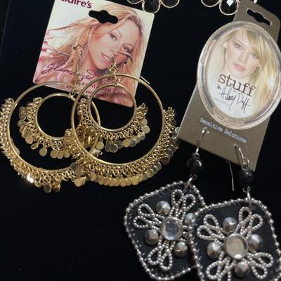 6 pair pierced earrings