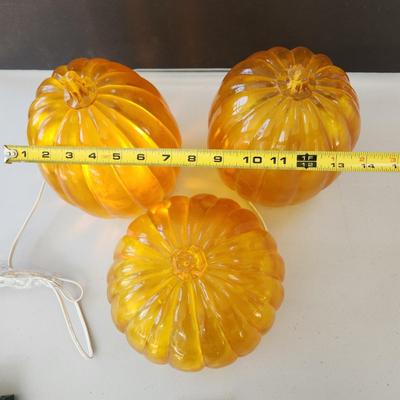 3 Pumpkin Accent lamps
