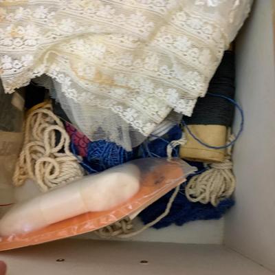 Sewing Supplies Cabinet w/ Thread Buttons Zippers much more