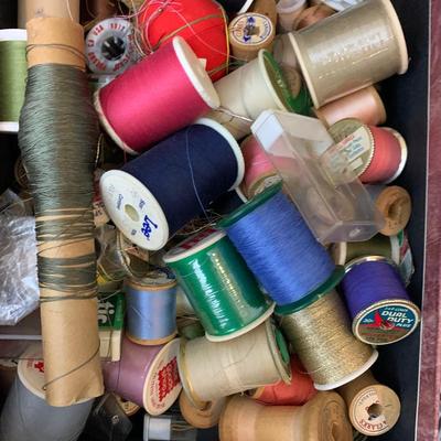 Sewing Supplies Cabinet w/ Thread Buttons Zippers much more