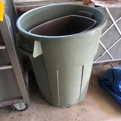 Two garbage cans