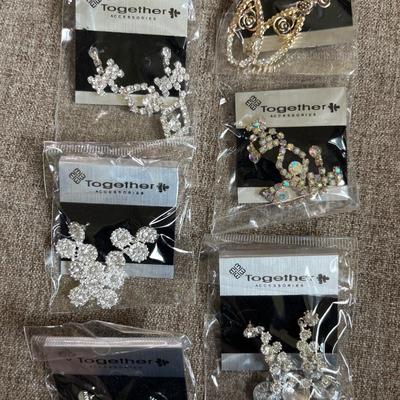 6 pair earrings