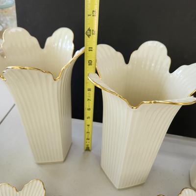 Lot of 9 Lenox China Vases & Plates Meridian