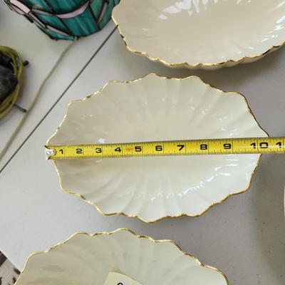 Lot of 7 Lenox USA China Serving Dishes Symphony Sculptured, Keepsake 12"