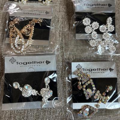 6 pair pierced earrings