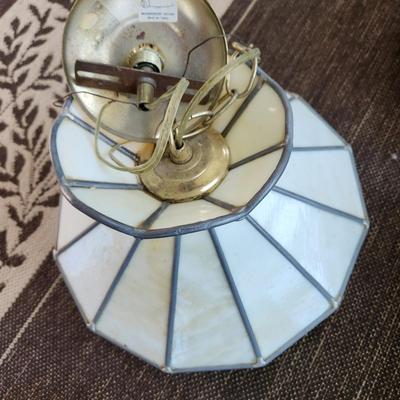 Large lot of 10 Stained Glass Hanging Lamp Shades