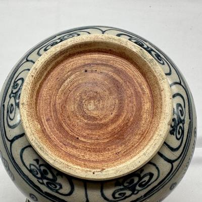 Chinese Vintage White And Blue Teapot