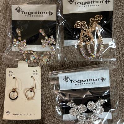 Earrings (incl 1 pr sterling & 1 pr 12k GF)