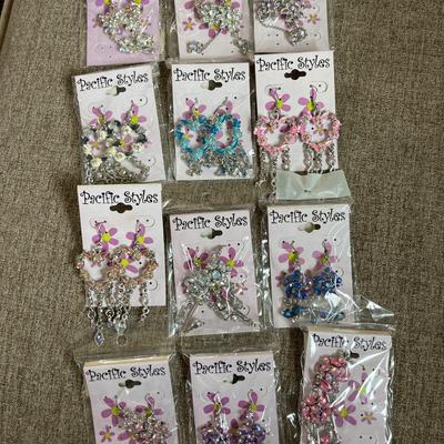 12 prs Pierced earrings