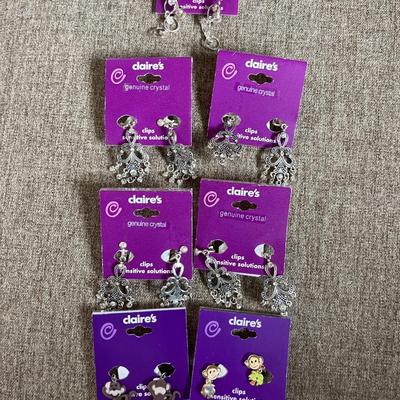 7 prs clip-on earrings