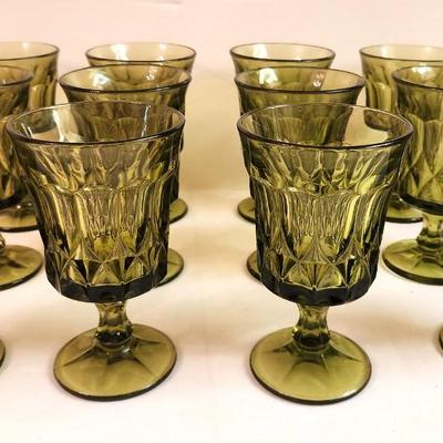 Lot #223 Vintage Noritake "Perspective" Footed Water Glasses - Lot of 12