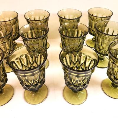 Lot #223 Vintage Noritake "Perspective" Footed Water Glasses - Lot of 12