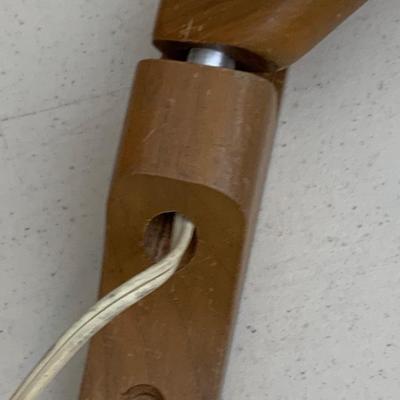 MCM Wall Mount Teak Arm Lamp