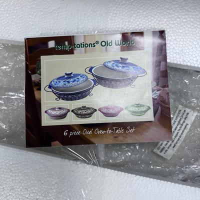NEW - TEMPTATIONS: Old World, Oven to Table, 6 piece Casserole Set 