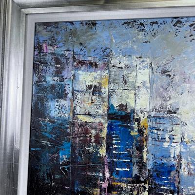 Art Print of City Scape LARGE Framed