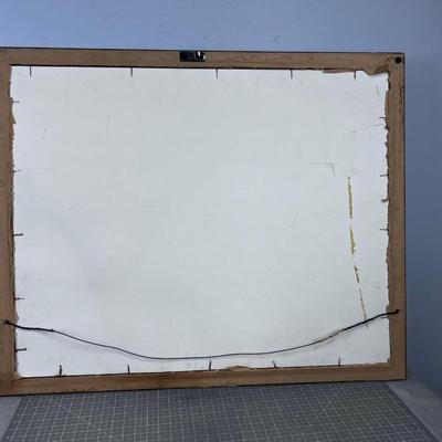 Water Color Under Glass Framed Signed DANE of Wolves