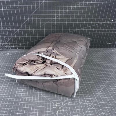 Taupe Micro Fiber Ploy Fill Blanket Queen Size