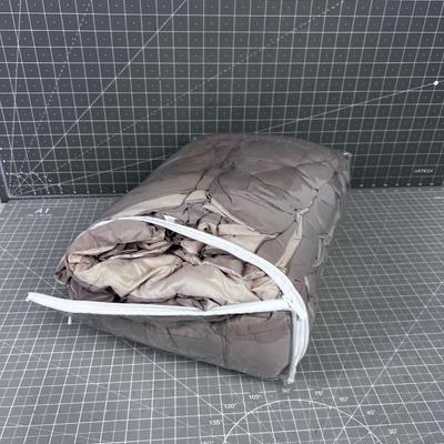 Taupe Micro Fiber Ploy Fill Blanket Queen Size