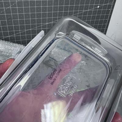 Lock N Lock: Glass Containers with Some Lids. 