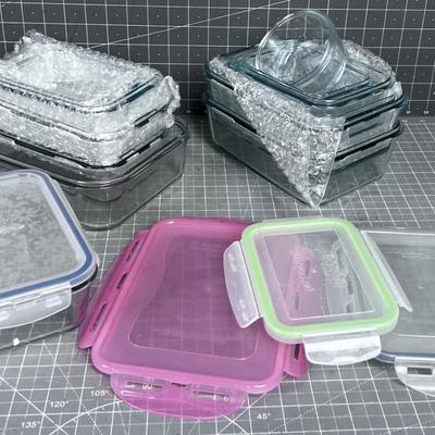 Lock N Lock: Glass Containers with Some Lids. 