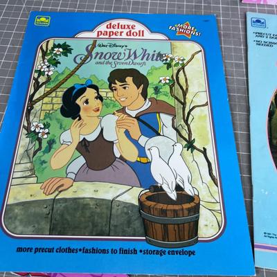 4 DISNEY Paper Doll Kits 
