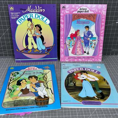 4 DISNEY Paper Doll Kits 